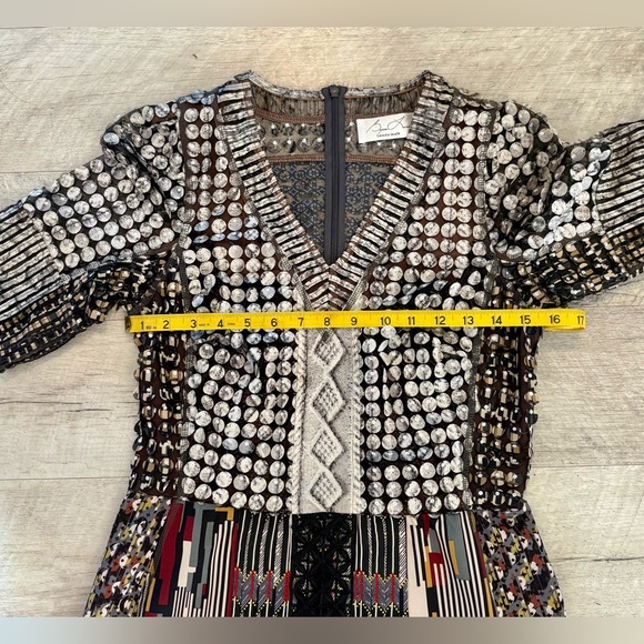 Byron Lars Anthropologie Paillette Pleated Dress - Picture 11 of 14